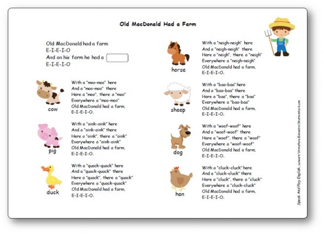 Chanson Old MacDonald Had a Farm