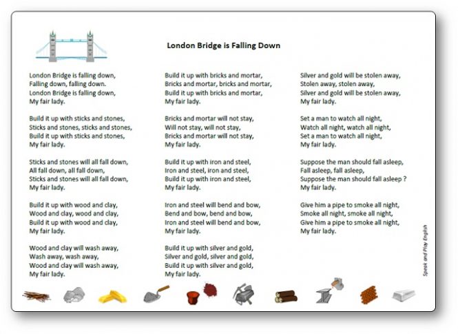 London-Bridge-is-Falling-Down-paroles Paroles de la chanson London Bridge is Falling Down