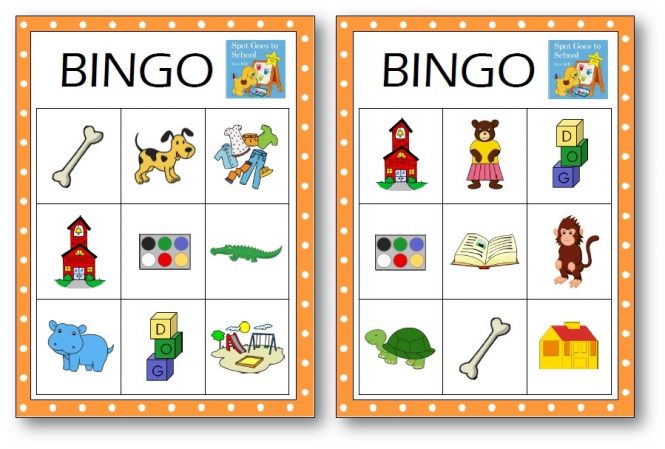 Spot Goes to School Bingo
