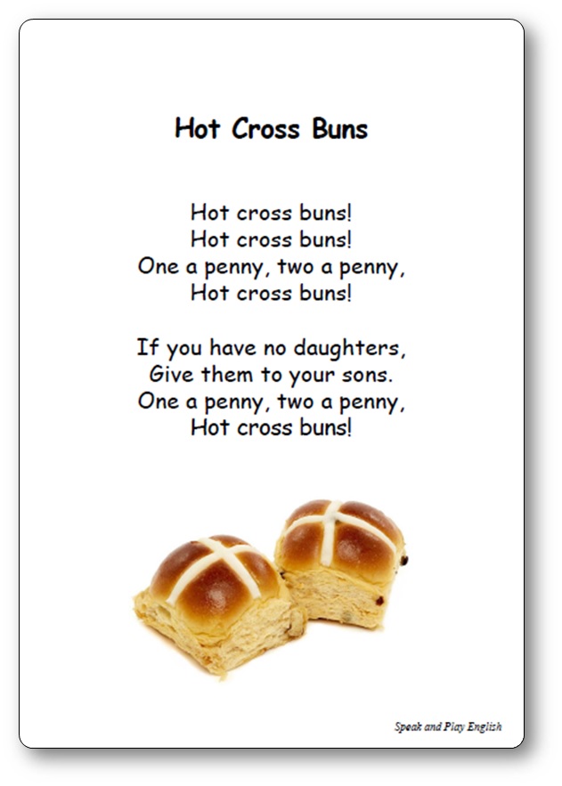 chanson traditionnelle anglaise Hot Cross Buns