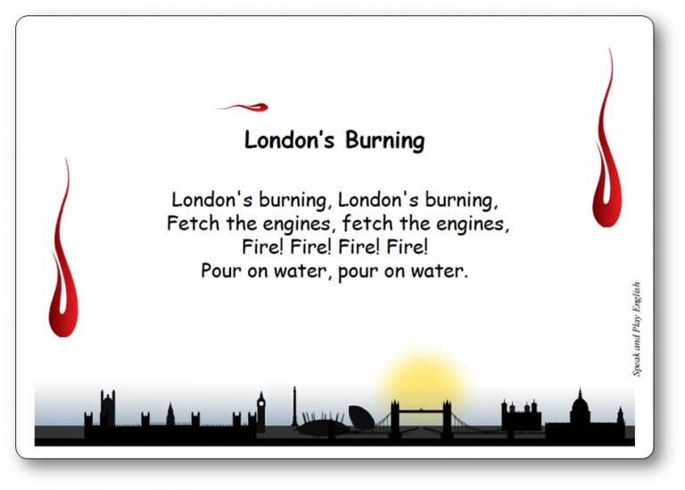 London's Burning Paroles de la chanson traditionnelle anglaise