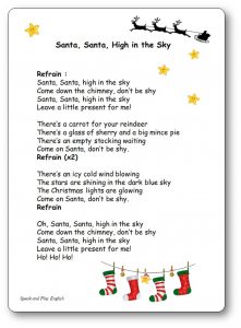 Jeu et chanson en anglais : Christmas Day - I Love English