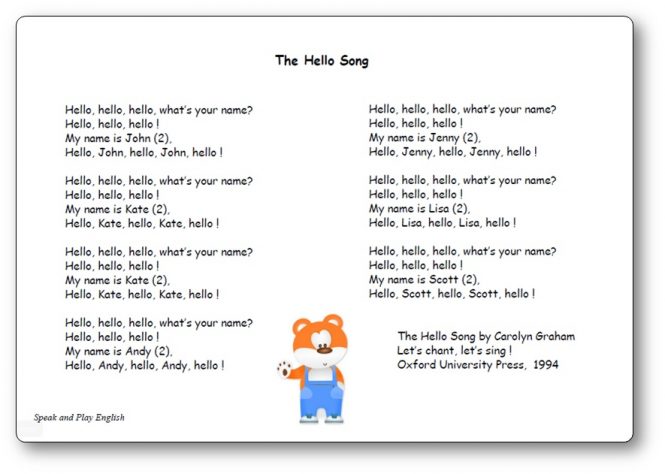 The Hello Song de Carolyn Graham