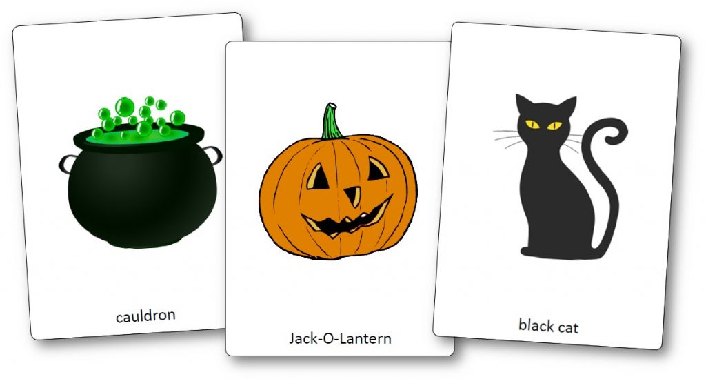 Flashcards sur le thème d'Halloween en anglais Flashcards Halloween