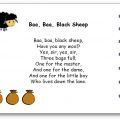 Baa Baa Black Sheep Comptine en langue anglaise