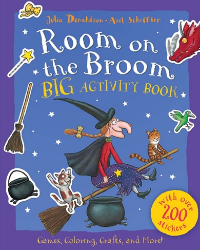 Livre d'activités Room on the Broom de Julia Donaldson : jeux, coloriages et bricolages