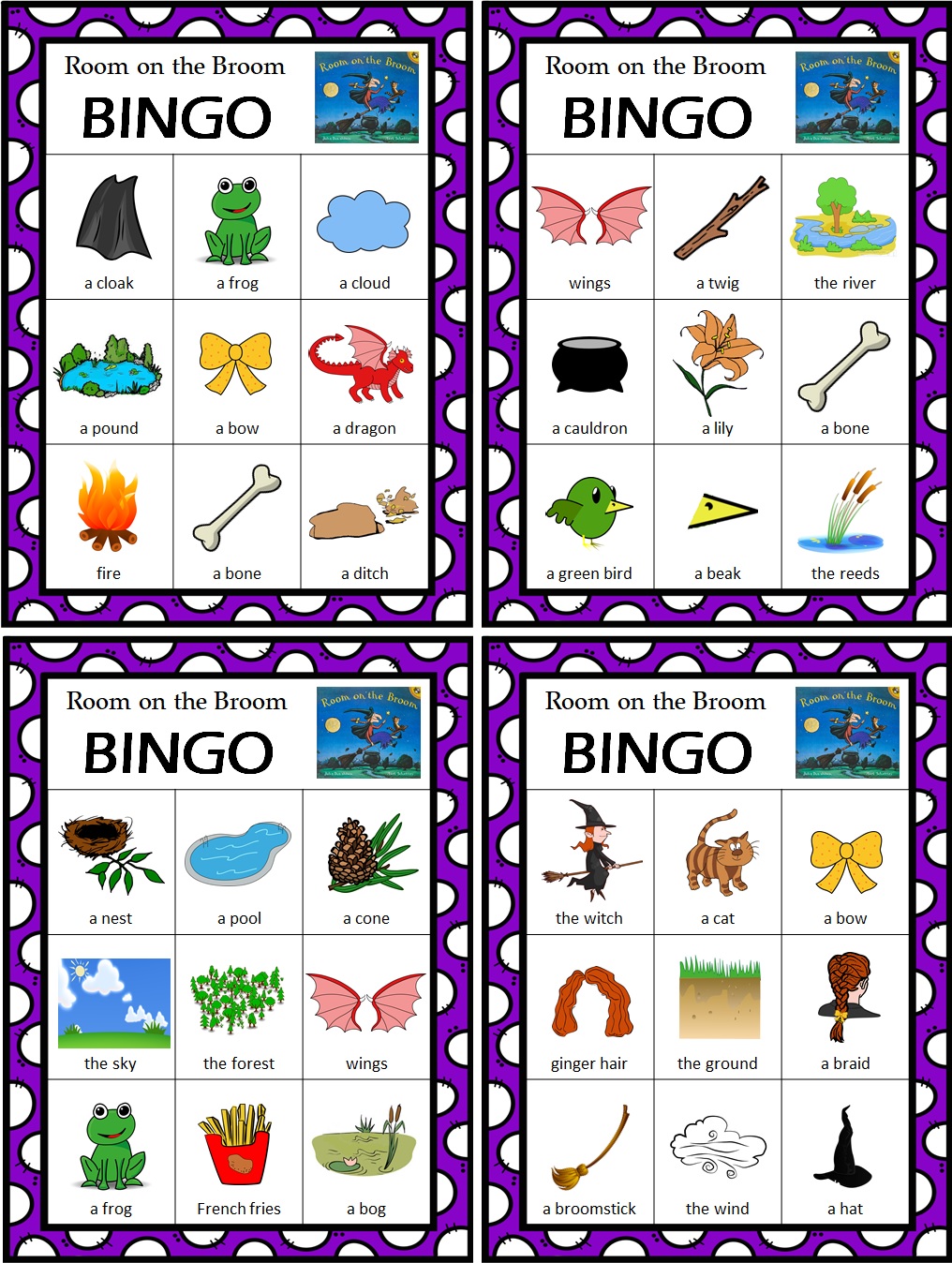 Room on the Broom de Julia Donaldson et Axel Scheffler Activités et