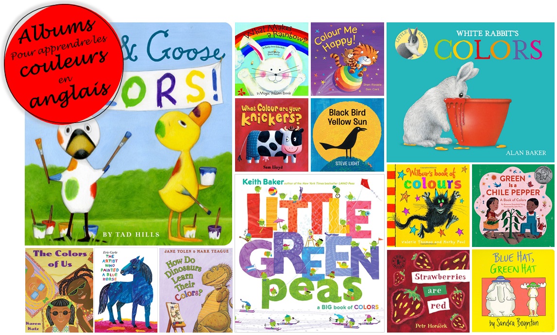 Albums jeunesse couleurs pour apprendre l'anglais, livres couleurs anglais