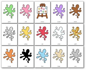 Fiche complète du vocabulaire des couleurs en anglais (PDF)
