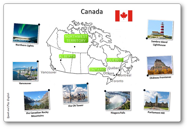Carte du Canada à imprimer