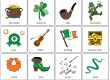 Jeu de mémory Saint Patrick à imprimer gratuit en anglais élémentaire