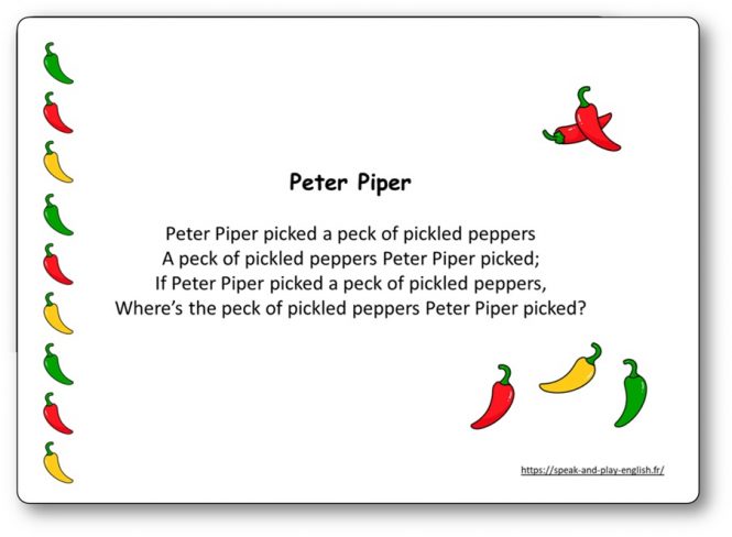 Comptine Peter Piper Illustration