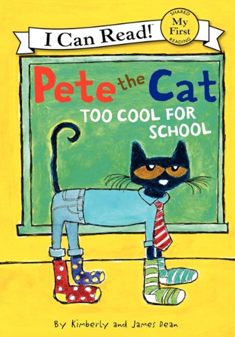 Couverture de l’album Pete the Cat: Too Cool for School — fiche pédagogique pour enseignants d’anglais